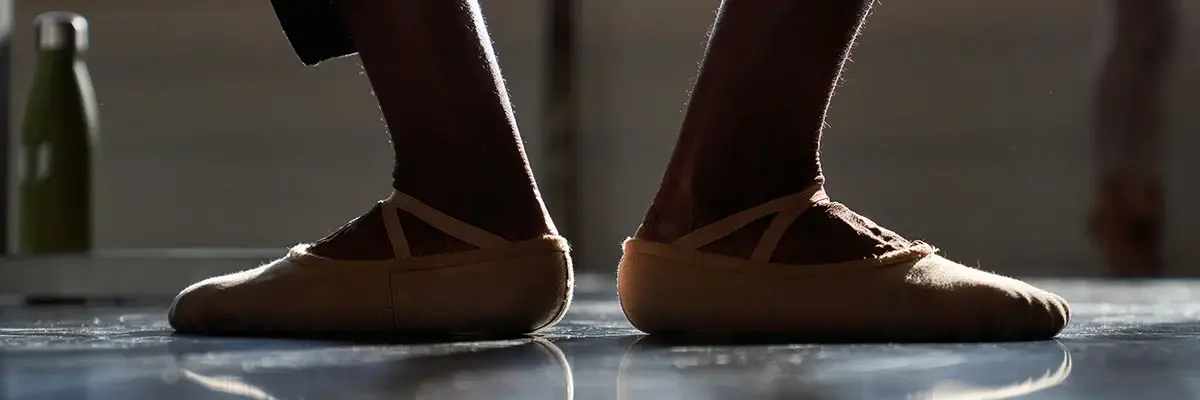 Properly fitted ballet slippers